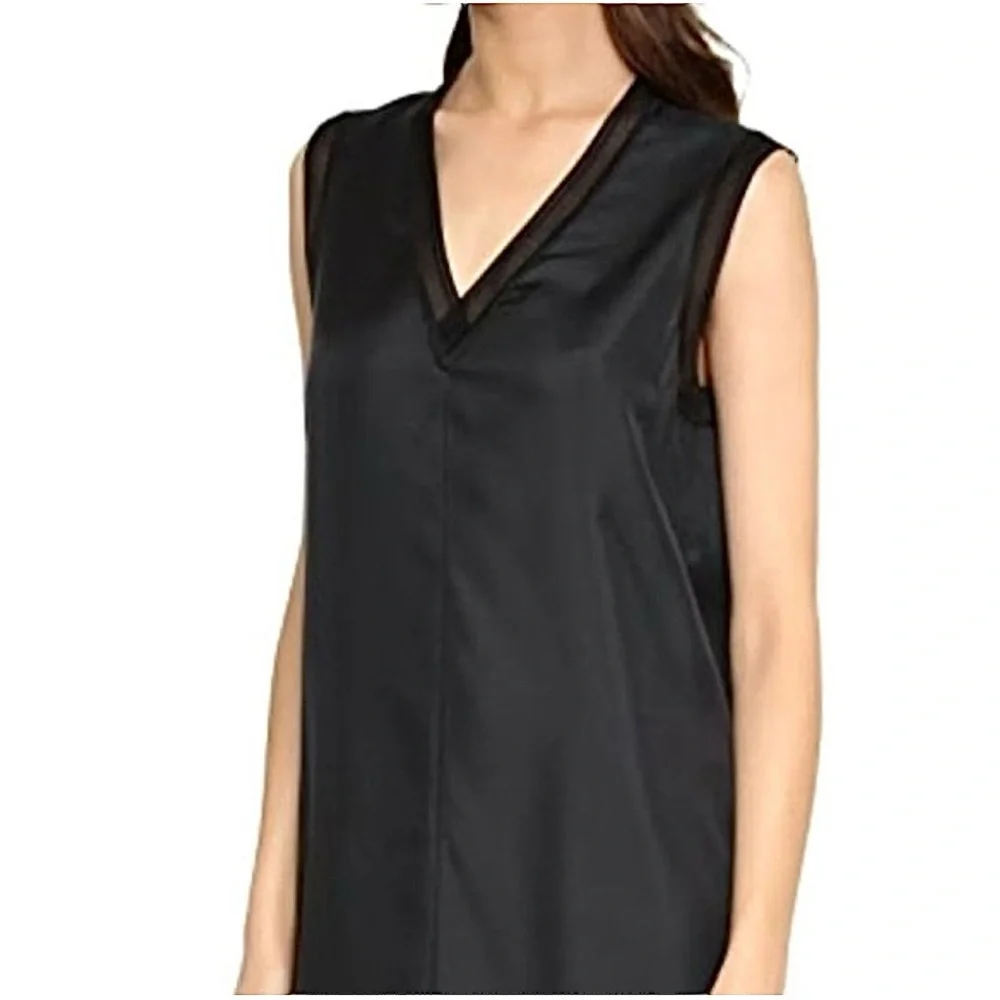 RAG & BONE Maude 100% Silk Sleeveless Black Dress V-Neck Size Small - Picture 2 of 15